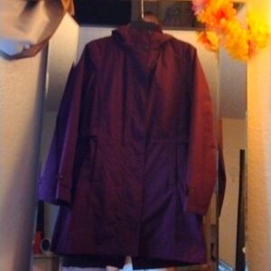 Burgundy Rain Coat / Trench